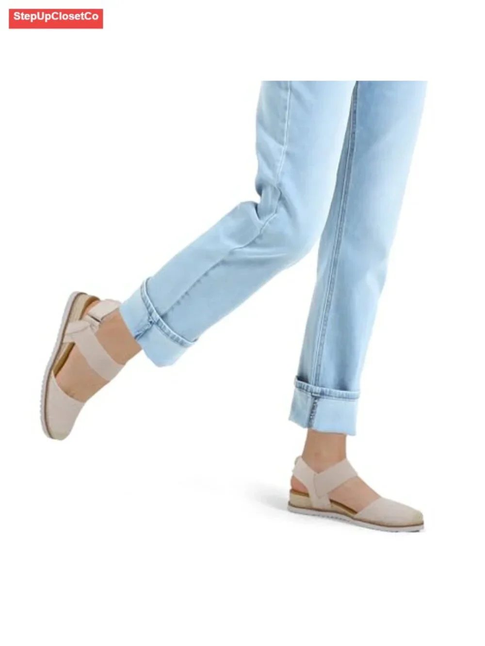 Women's Low Wedge Sandals Closed Toe Espadrilles Slip on Ankle Strap Walking